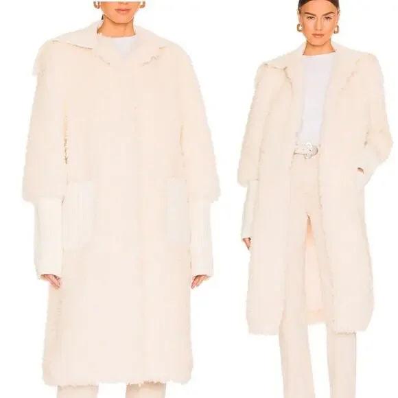 NWT EAVES Helena Coat in Beige REVOLVE - Picture 1 of 6